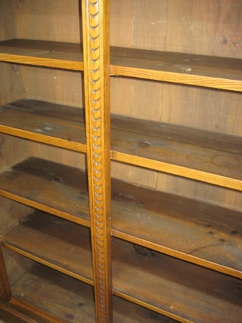 Antique Victorian Oak Open Bookcase