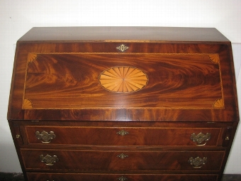 Antique George III Inlaid Mahogany Bureau