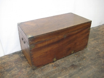 Victorian Brass Bound Camphor Wood Trunk
