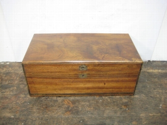 Antique Victorian Brass Bound Camphor Wood Trunk