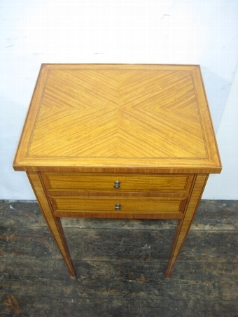 Antique Pair of George III Style Satinwood Side Tables
