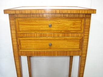 Antique Pair of George III Style Satinwood Side Tables