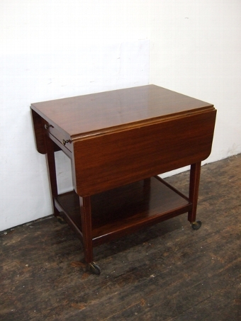 George III Mahogany Inlaid Tea Trolley