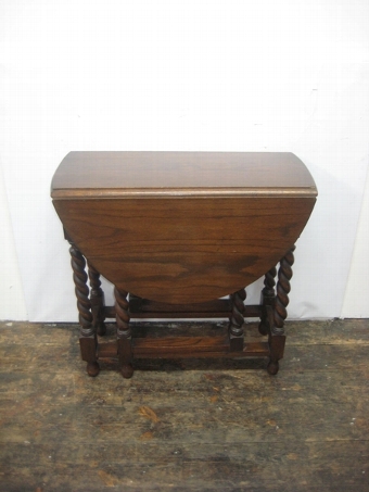 Antique Small Oak Drop Leaf  Table