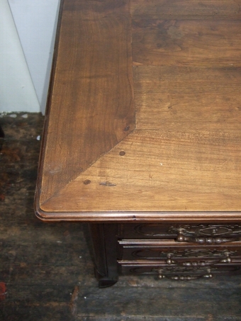 Antique French Carved Walnut Freestanding Desk