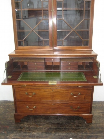 Antique Mahogany Secretaire Bookcase