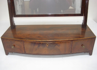 Antique George III Mahogany and Inlaid Toilet Mirror