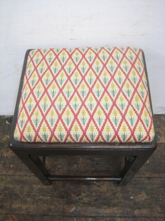 Antique George III Style Needlepoint Stool