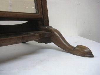 Antique Whytock & Reid Walnut Framed Toilet Mirror