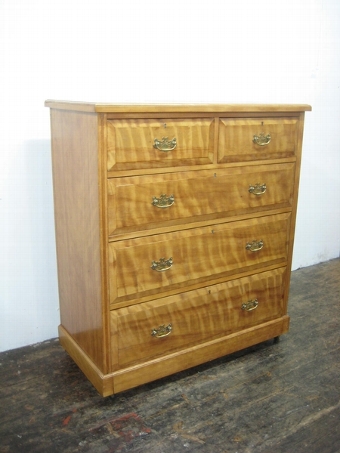 Large Scottish Satinwood Chest of Drawers