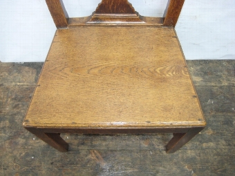 Antique Set of 4 George III Oak Dining Chairs