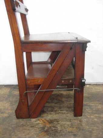 Antique Victorian Metamorphic Library Chair/Steps