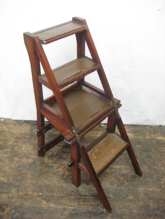 Antique Victorian Metamorphic Library Chair/Steps