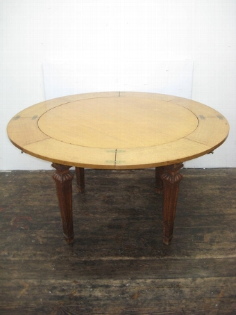 Rare Oak Circular Extending Dining/Library Table