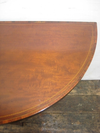 Antique Sheraton Style Demi Lune Foldover Card Table