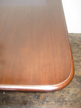 Antique Regency Style Mahogany Twin Pillar Dining Table