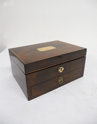 George III Mahogany Inlaid Jewellery Box