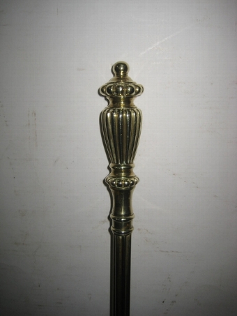 Antique Set of 3 Edwardian Brass Fire Irons