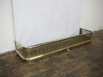 Victorian Curved Brass Fender