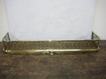Antique Victorian Curved Brass Fender