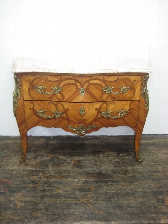 Antique Louis XVI Style Marble Top Commode