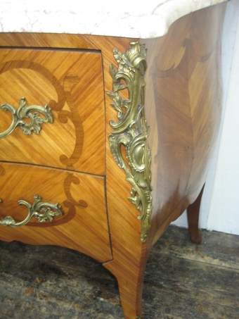 Antique Louis XVI Style Marble Top Commode