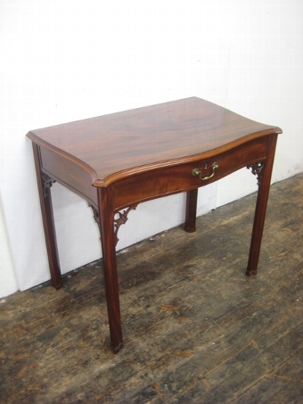George III Style Mahogany Serpentine Side Table