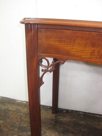 Antique George III Style Mahogany Serpentine Side Table