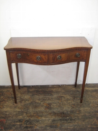 Antique George III Style Mahogany Serpentine Hall/Side Table