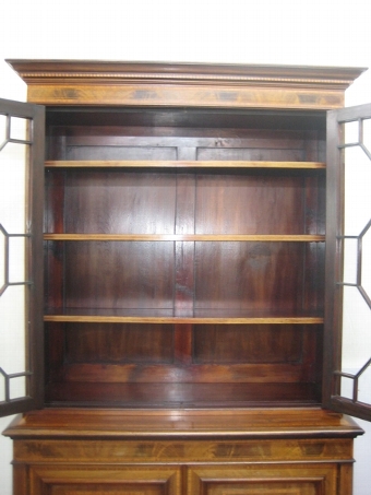 Antique Sheraton Style Cabinet Bookcase