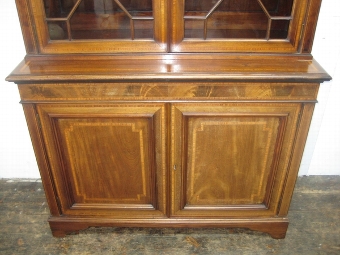 Antique Sheraton Style Cabinet Bookcase