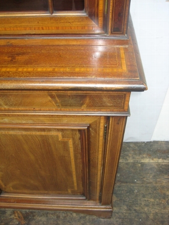 Antique Sheraton Style Cabinet Bookcase