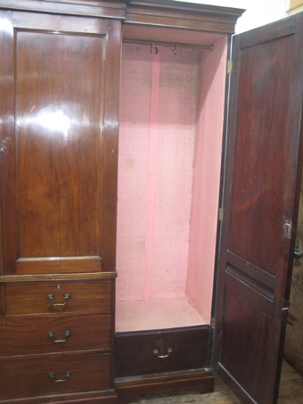 Antique Victorian Mahogany 4 Door Breakfront Wardrobe