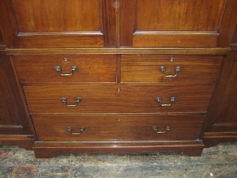 Antique Victorian Mahogany 4 Door Breakfront Wardrobe
