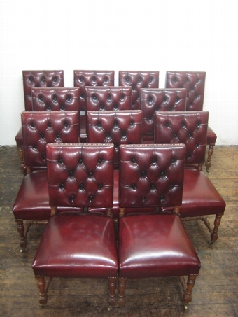 Set of 12 Top Quality Gillows-Style Oak Dining Chairs