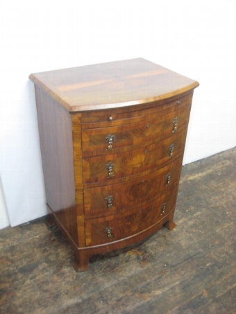 George II Style Bow Front Chest of Drawers