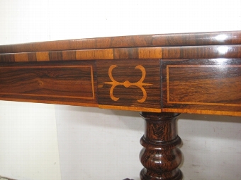Antique Regency Inlaid Rosewood Card Table