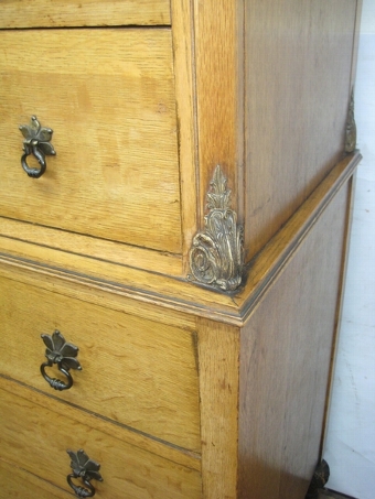 Antique Oak Two Piece Tallboy/Chest on Chest