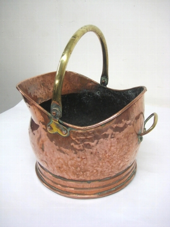 Brass and Copper Coal Hod