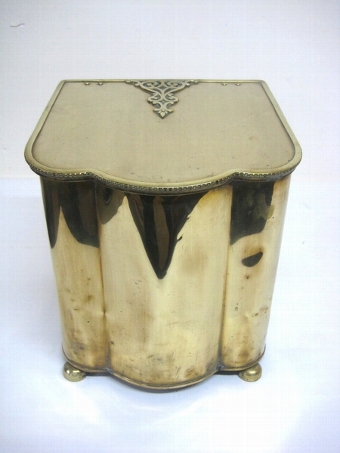 Antique Brass Edwardian Coal Depot