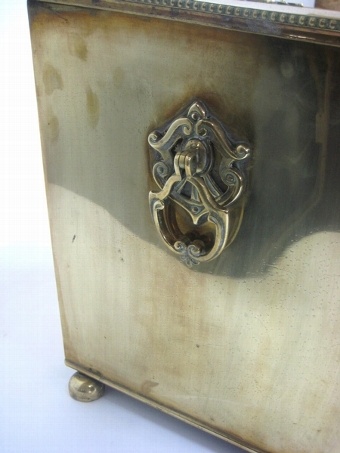 Antique Brass Edwardian Coal Depot