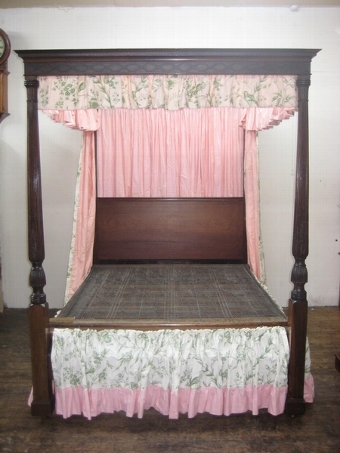 George III Style Mahogany Four Poster Bed