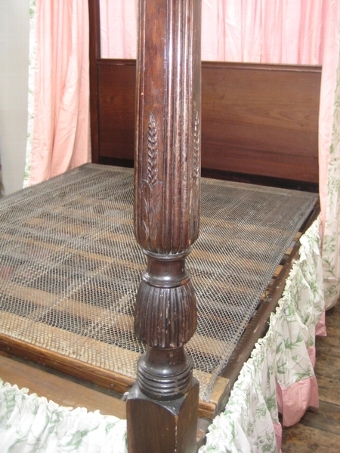 Antique George III Style Mahogany Four Poster Bed