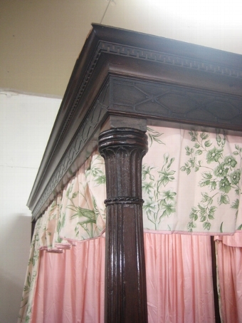 Antique George III Style Mahogany Four Poster Bed