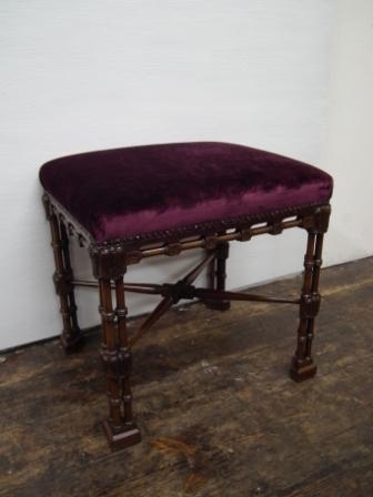 Muirhead and Moffat Chippendale Style Mahogany Stool