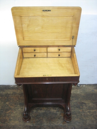 Antique Early Victorian Rosewood Davenport Desk