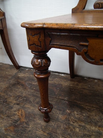 Antique Pair of Pollard Oak Victorian Hall Chairs