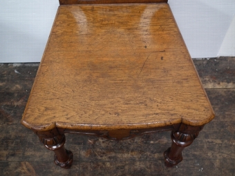Antique Pair of Pollard Oak Victorian Hall Chairs