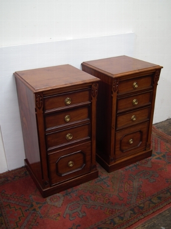 Pair of Large Victorian Mahogany Bedside Cabinets