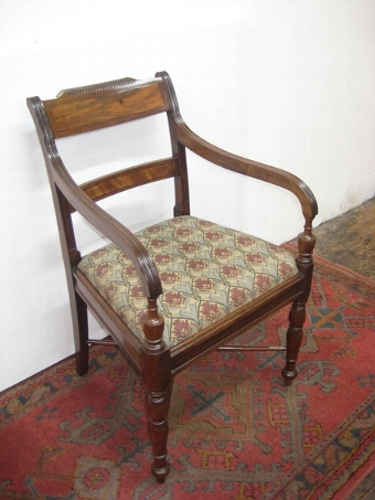 George III Spanish Mahogany Elbow Chair